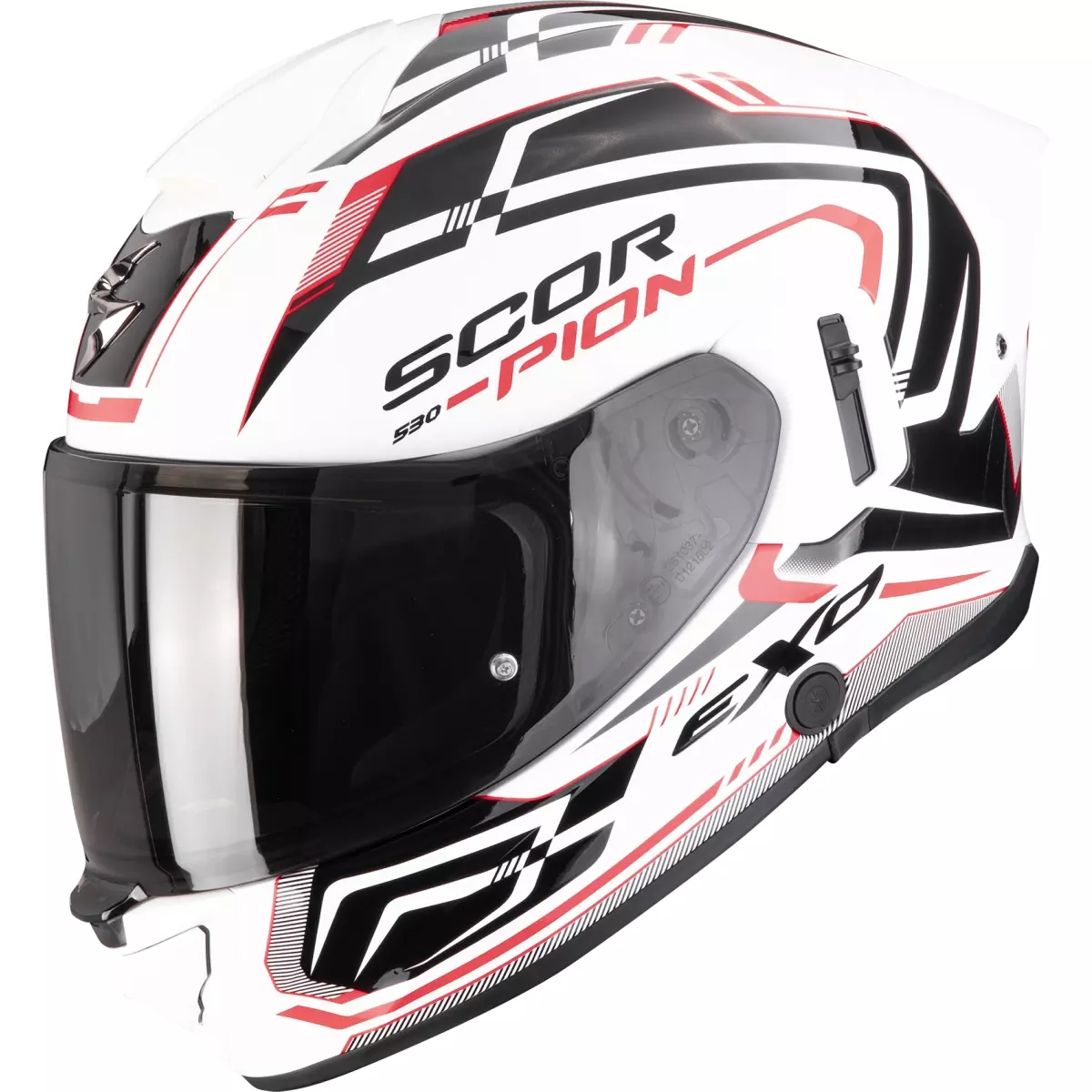 Casque Scorpion Exo-530 Air Slope Blanc Noir Rouge