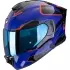 Casque Scorpion Exo-530 Air Clip Bleu Noir Rouge Brillant