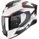 Casque Scorpion Exo-530 Air Clip Blanc Noir Rouge Mat