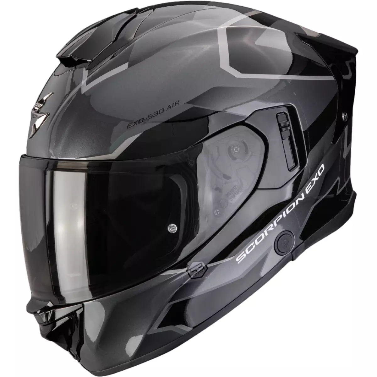 Casque Scorpion Exo-530 Air Clip Argent Noir