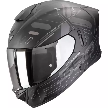 Casque Scorpion Exo-530 Air Fond Noir Argent Mat