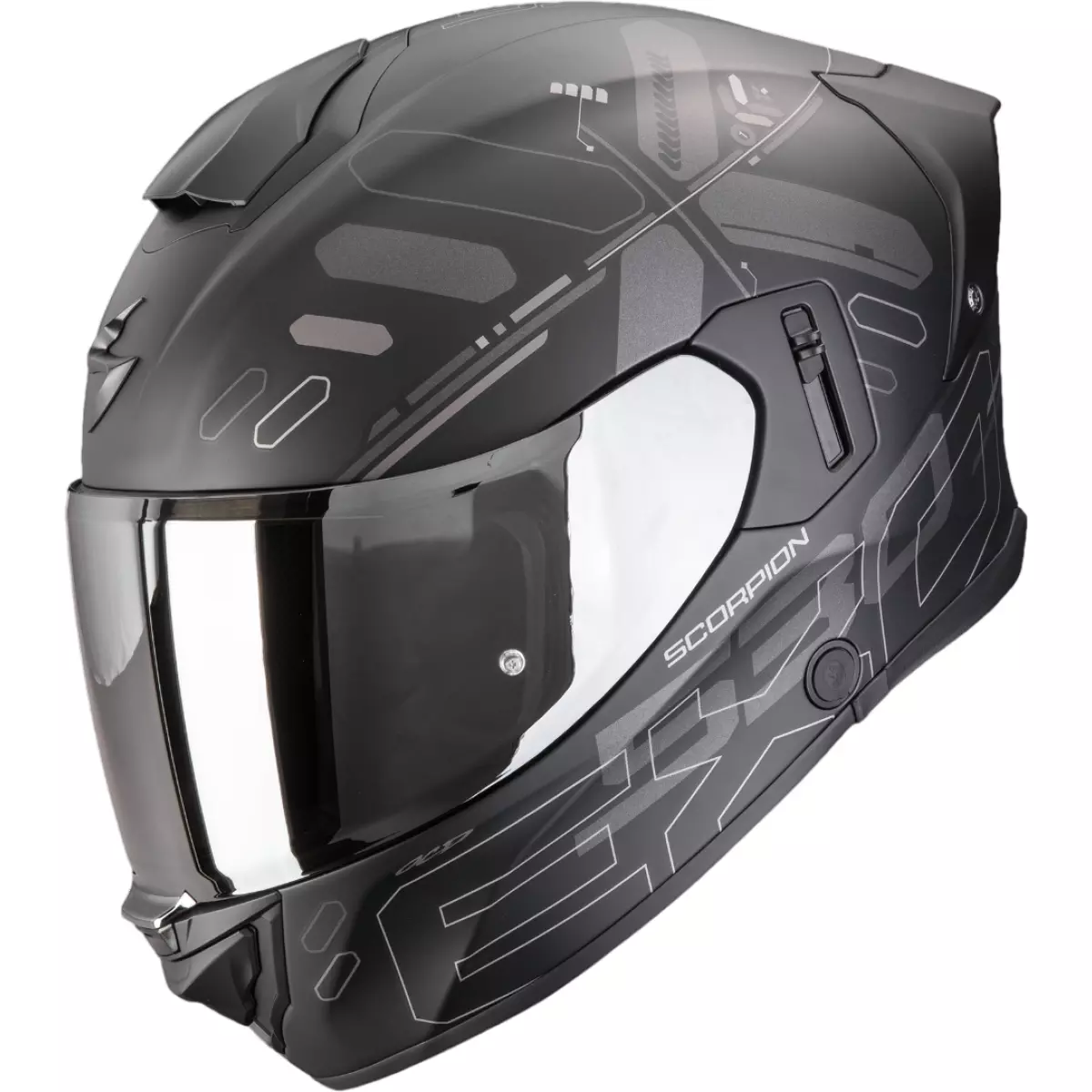 Casque Scorpion Exo-530 Air Fond Noir Argent Mat