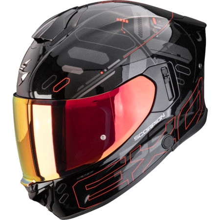 Casque Scorpion Exo-530 Air Fond Noir Rouge