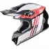 Casque Cross Scorpion VX-16 Evo Air Lignes Noir Rouge Brillant