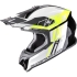 Casque Cross Scorpion VX-16 Evo Air Lignes Noir Jaune Néon Brillant