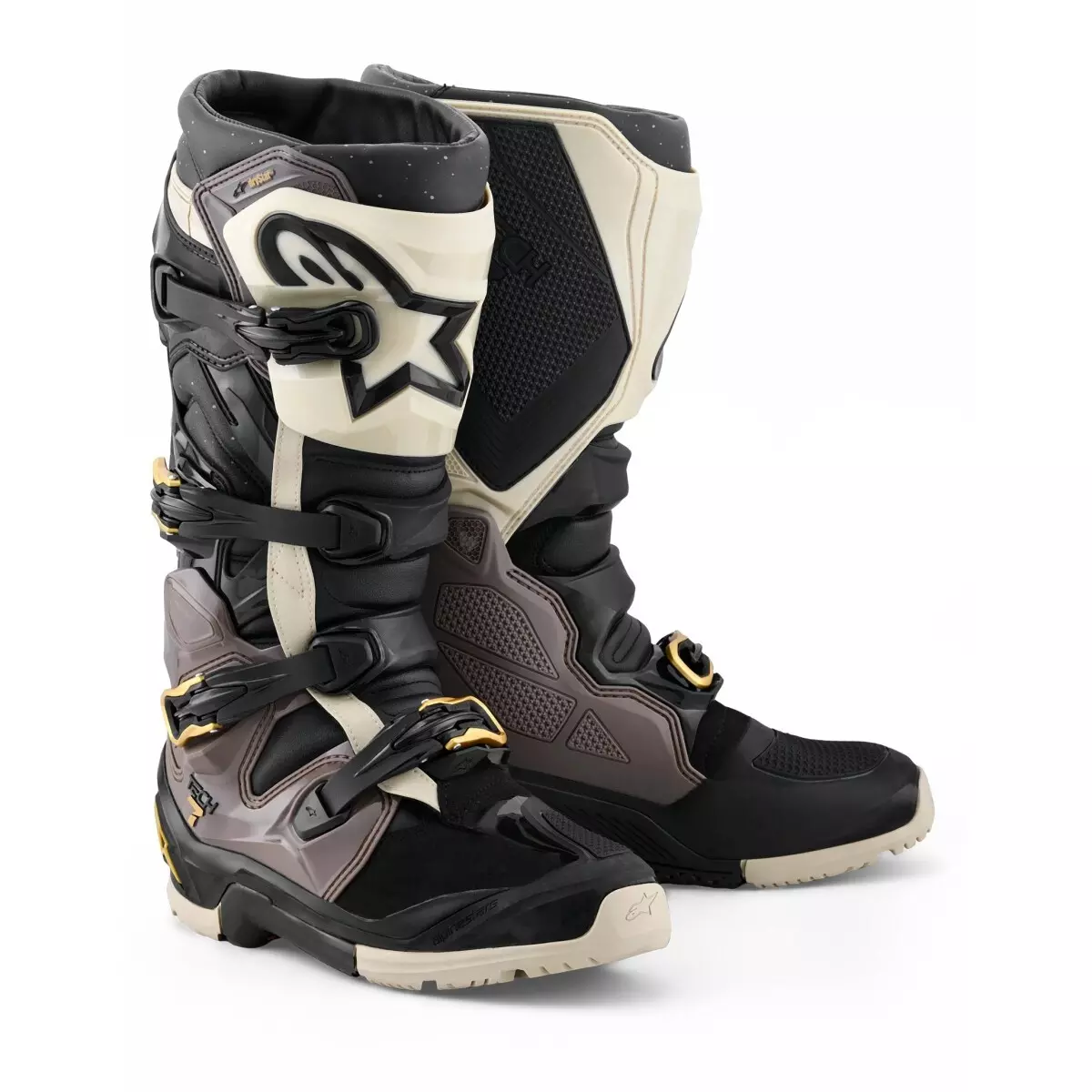 Bottes Cross Alpinestars Tech 7 Enduro Drystar Noir Gris Foncé Or