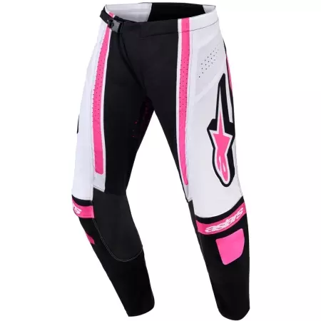 Pantalon Cross Femme Alpinestars Stella Techstar Nomur Noir Blanc Fuchsia