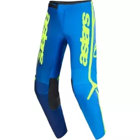 Pantalon Cross Alpinestars Fluid Apex Bleu Jaune Fluo