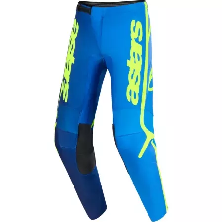 Pantalon Cross Alpinestars Fluid Apex Bleu Jaune Fluo