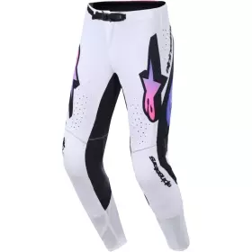 Pantalon Cross Alpinestars Supertech Pro Vista Blanc Violet Noir