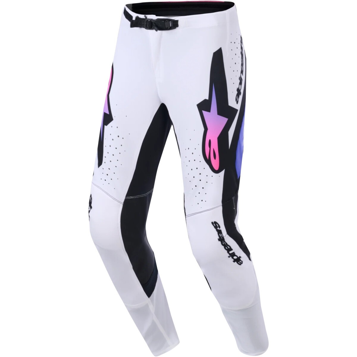 Pantalon Cross Alpinestars Supertech Pro Vista Blanc Violet Noir