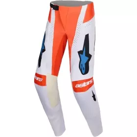 Pantalon Cross Alpinestars Techstar Knif Gris Clair Orange Fluo Noir