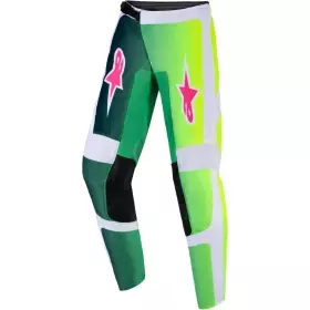 Pantalon Cross Enfant Alpinestars Fluid Portl Vert Blanc Noir