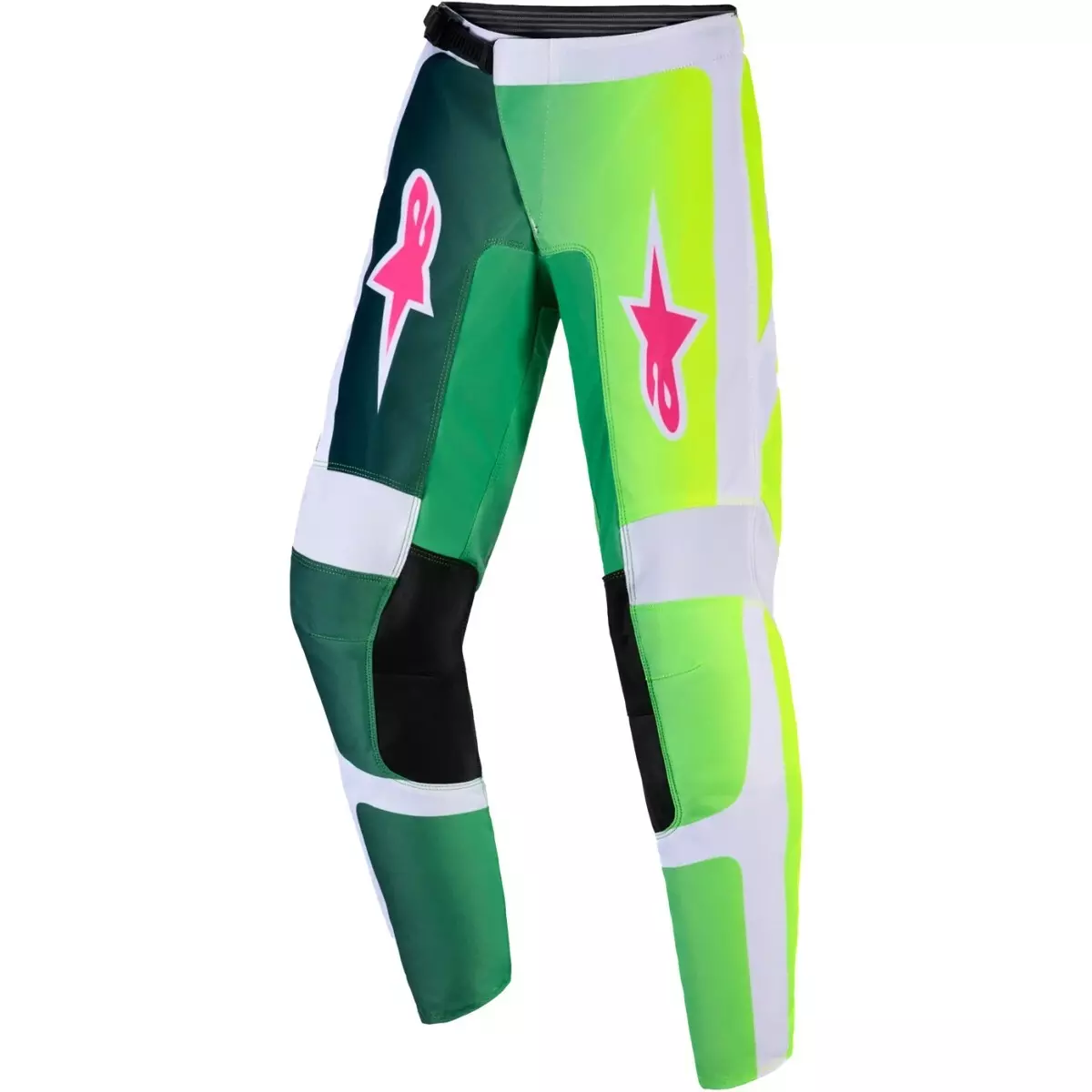 Pantalon Cross Enfant Alpinestars Fluid Portl Vert Blanc Noir