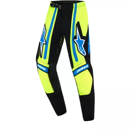 Pantalon Cross Enfant Alpinestars Supertech Nomur Bleu Foncé Jaune Fluo