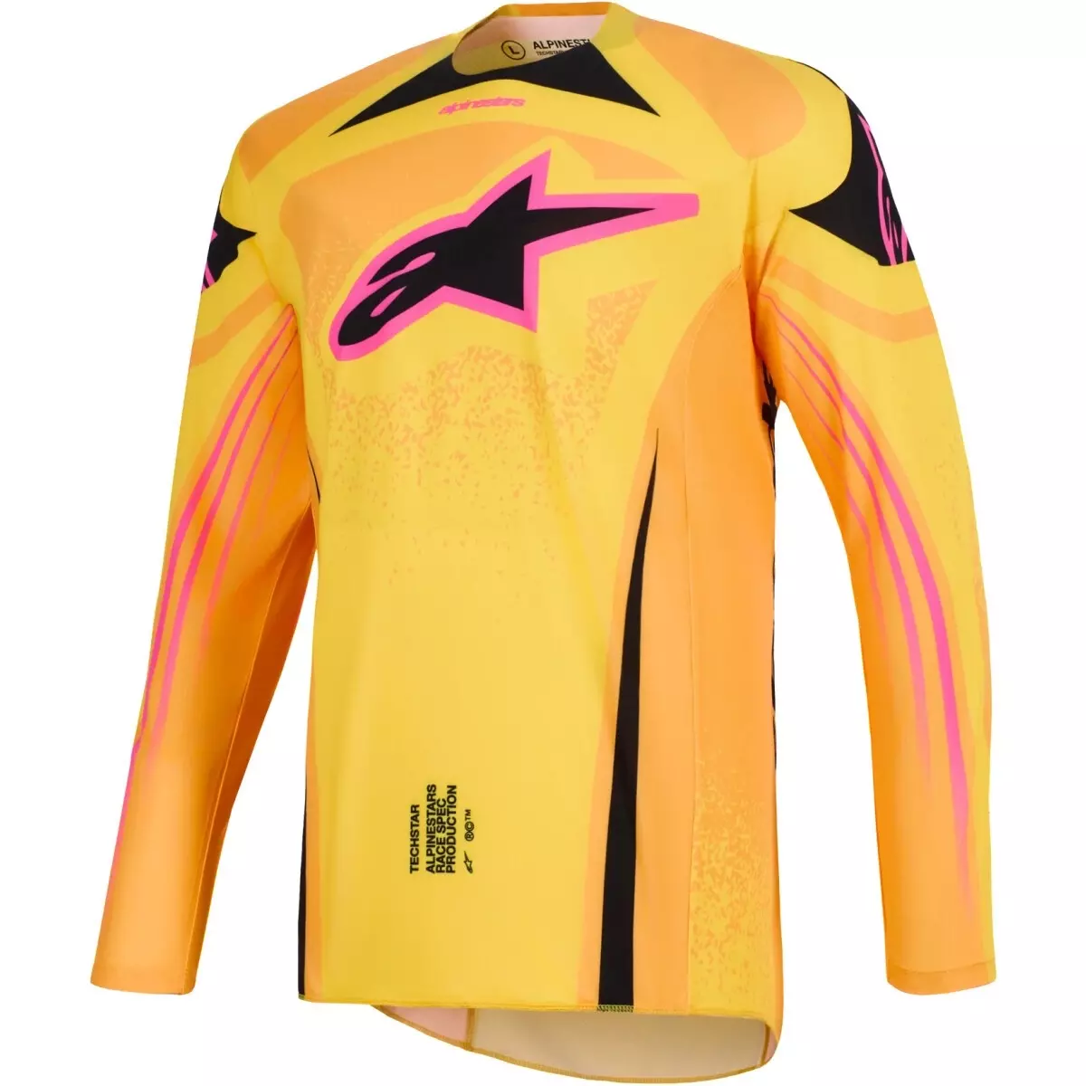 Maillot Cross Alpinestars Techstar Nomur Orange Jaune Rose