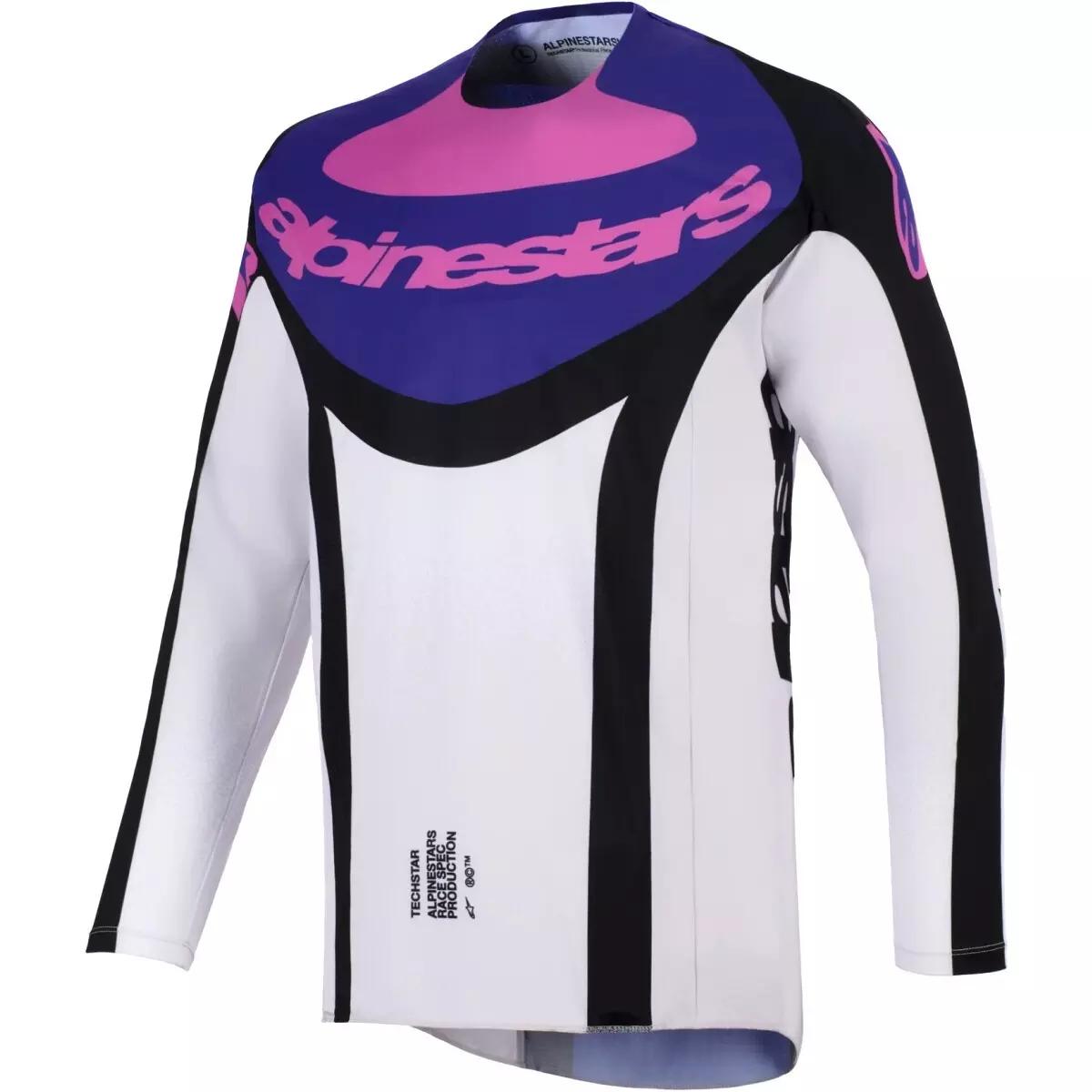 Maillot Cross Alpinestars Techstar Knif Noir Gris Clair Violet
