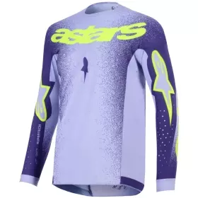 Maillot Cross Alpinestars Supertech Scenz Violet Jaune Fluo