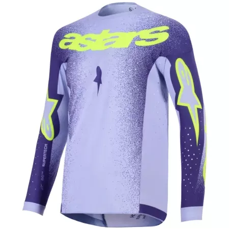 Maillot Cross Alpinestars Supertech Scenz Violet Jaune Fluo