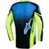 Maillot Cross Alpinestars Techstar Nomur Bleu Foncé Jaune Fluo