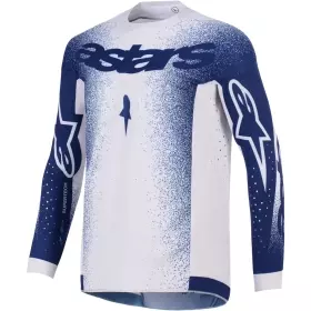 Maillot Cross Alpinestars Supertech Scenz Gris Clair Bleu Foncé