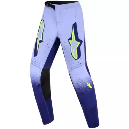 Pantalon Cross Enfant Alpinestars Supertech Scenz Violet Jaune Fluo