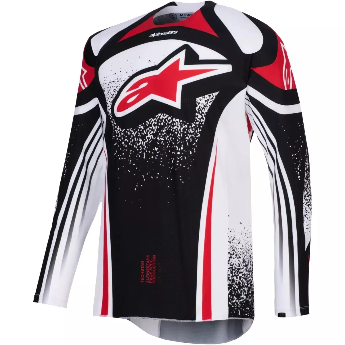 Maillot Cross Alpinestars Techstar Nomur Noir Blanc Rouge