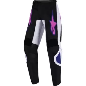 Pantalon Cross Enfant Alpinestars Fluid Grid Noir Gris Clair Violet