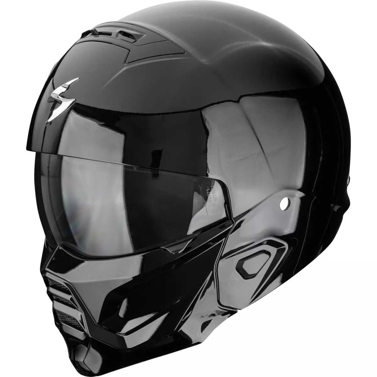 Casque Scorpion Exo-Combat II Solid Noir Brillant