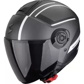 Casque Scorpion Exo-City II Cosmos Noir Argent Blanc Mat