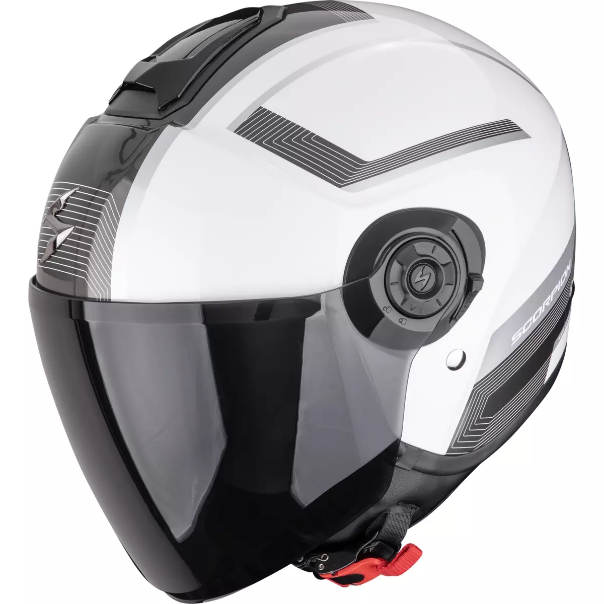 Casque Scorpion Exo-City II Cosmos Blanc Perle Argent