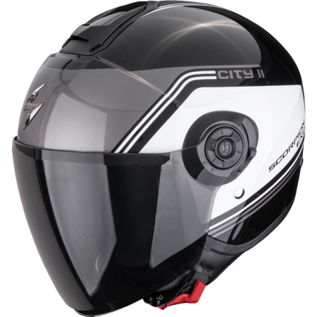 Casque Scorpion Exo-City II Vita Noir Blanc - Casque Jet SCORPION