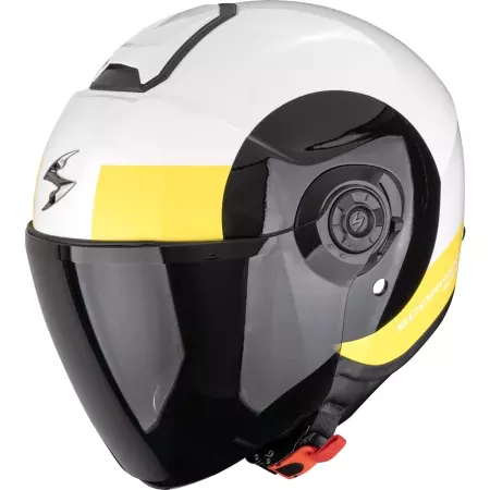 Casque Scorpion Exo-City II Sheer Blanc Noir Jaune - Casque Jet SCORPION