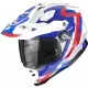 Casque Scorpion ADF-9000 Air Patrol Blanc Bleu Rouge