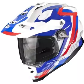 Casque Scorpion ADF-9000 Air Patrol Blanc Bleu Rouge