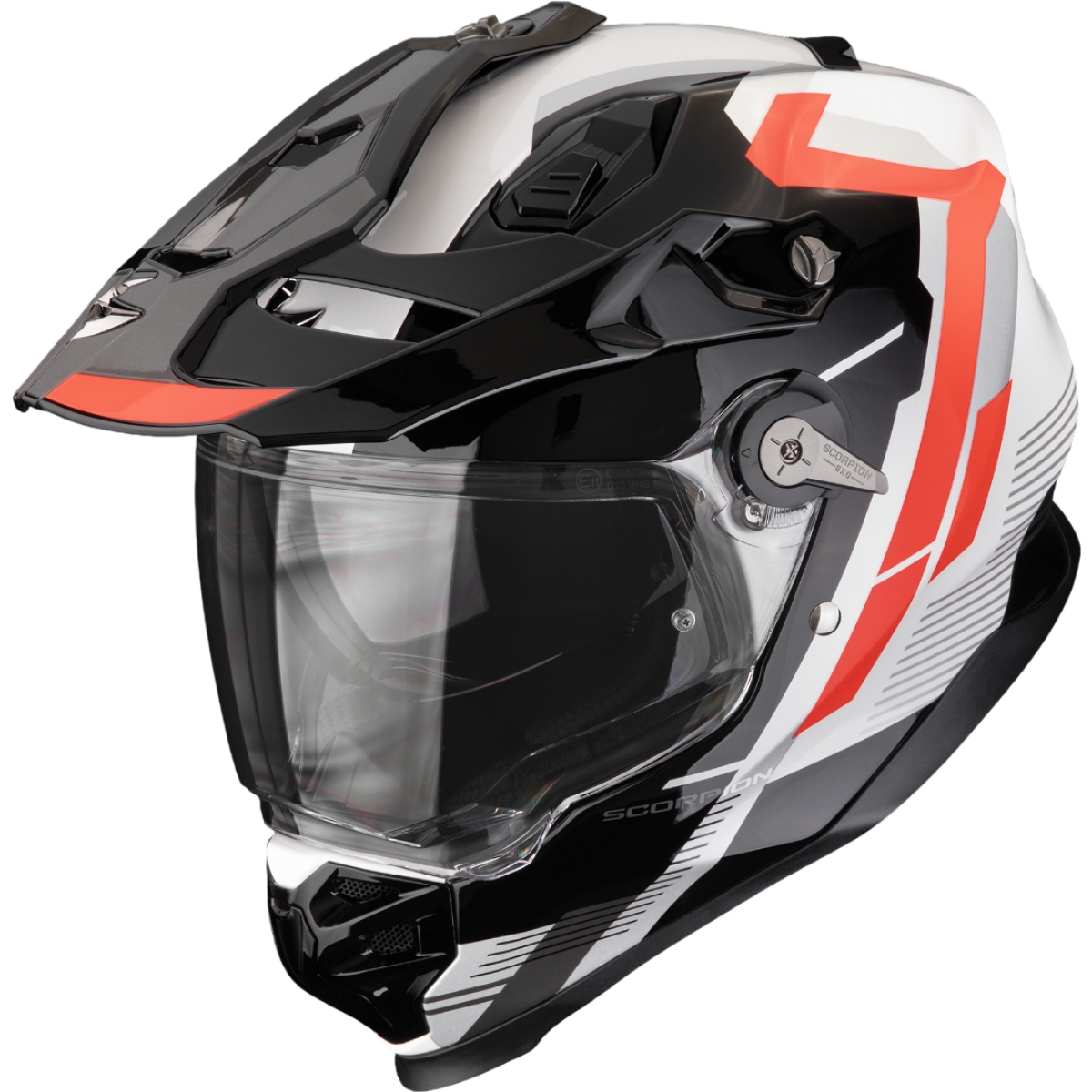 Casque Scorpion ADF-9000 Air Patrol Noir Rouge Blanc