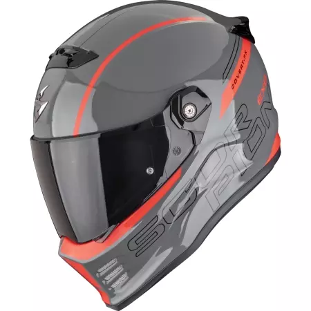 Casque Scorpion Covert-FX Danko Gris Rouge