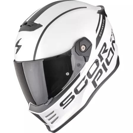 Casque Scorpion Covert-FX Danko Blanc Perle Noir Mat
