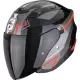 Casque Scorpion Exo-230 Loop Noir Rouge
