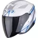 Casque Scorpion Exo-230 Loop Blanc Bleu