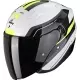 Casque Scorpion Exo-230 Hipe Blanc Noir Jaune