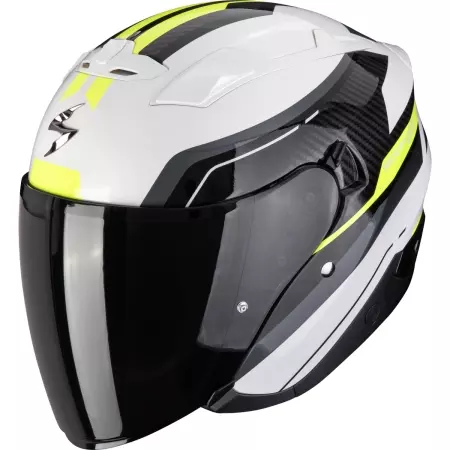 Casque Scorpion Exo-230 Hipe Blanc Noir Jaune - Casque Jet SCORPION