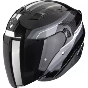 Casque Scorpion Exo-230 Hipe Noir Argent Brillant