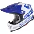 Casque Cross Scorpion VX-22 Air Updown Blanc Bleu Brillant