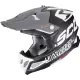 Casque Cross Scorpion VX-22 Air Updown Noir Blanc Gris Mat