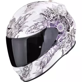 Casque Scorpion Exo-491 Dream Blanc Violet