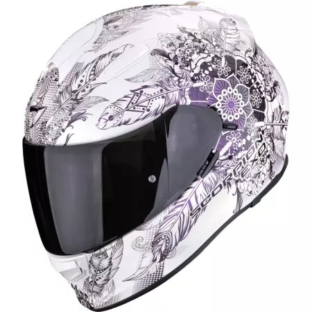 Casque Scorpion Exo-491 Dream Blanc Violet