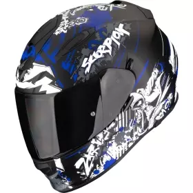 Casque Scorpion Exo-491 Spector Noir Bleu Mat