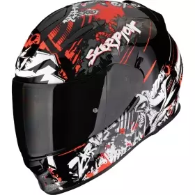 Casque Scorpion Exo-491 Spector Noir Rouge