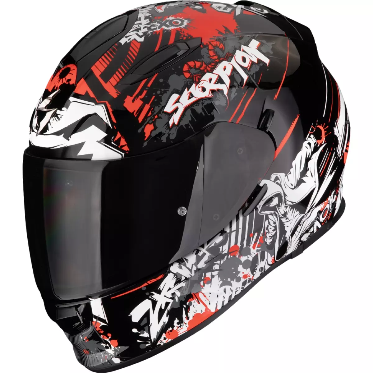 Casque Scorpion Exo-491 Spector Noir Rouge